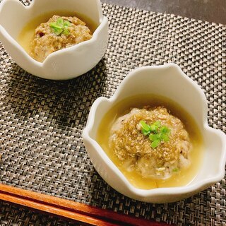 【簡単なのに本格】とろろ昆布餡がけ鯖缶と蓮根の饅頭